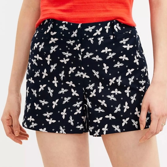 Loft Riviera Shorts in Bee Print Size 6 - Picture 1 of 7
